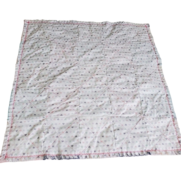 New Homemade Newborn Rag Quilt Security Blanket Doll Blanket Pet Blanket - Picture 9 of 13